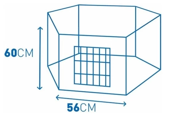 Zes panelen van 56x60 cm