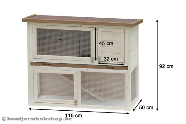 Ruim formaat konijnenhok.