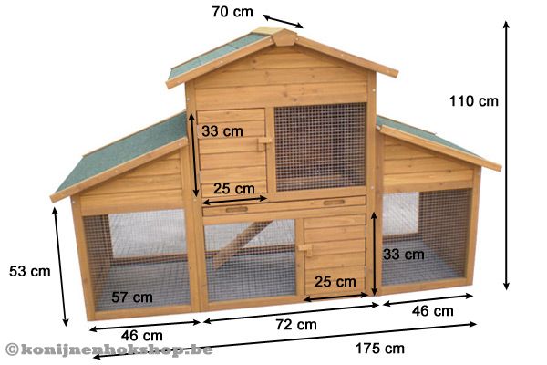 Ruim formaat konijnenhok.