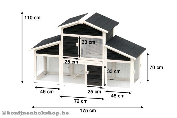 Ruim formaat konijnenhok.